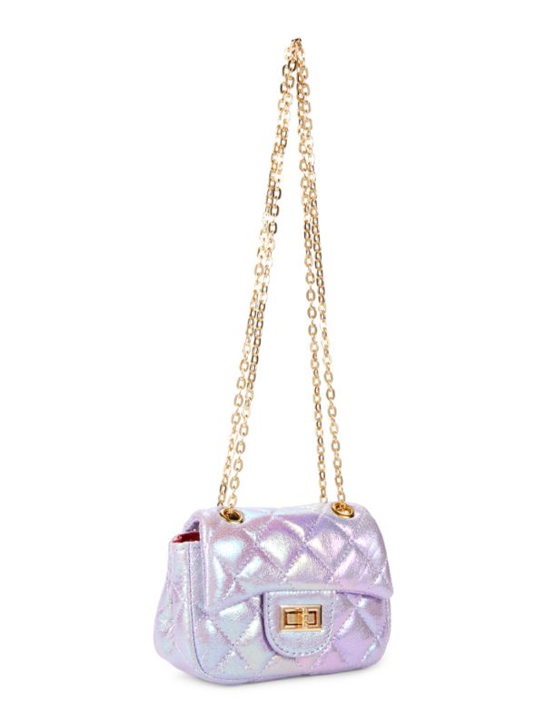 tiny treats by ZOMI GEMS Girl's Metallic Quilted Shoulder Bag